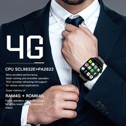 2023 New RAM 4GB ROM 64GB 1.99 Inch 4G Call Smart Watch GPS Wifi Dual Camera Heartrate Testing Waterproof Sports Men Smartwatch