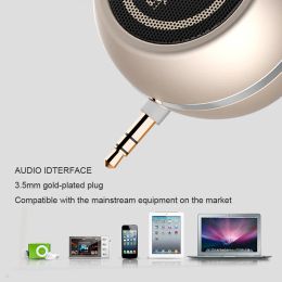 Mini Speaker 3.5mm AUX Jack Sound Amplifier Music Player Built-in Lithium Battery for Phone Notebook Laptop Tablet