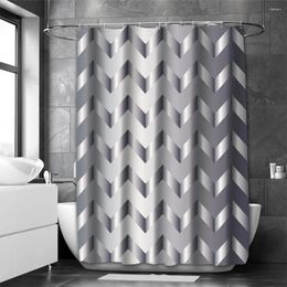 Shower Curtains Abstract Geometric Bathing Curtain Bathroom Nordic Green Leaf Waterproof With 12 Hooks Home Deco Free Ship