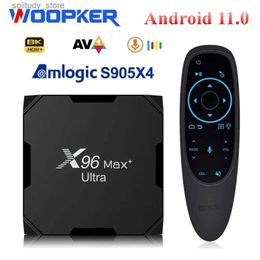 Set Top Box X96 MAX Plus Ultra TV Box Android 11 Amlogic S905X4 quad core 4GB 64GB AV1 8K media player dual WiFi BT HDR 2GB 16GB set-top box Q240330