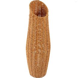 Vases Flower Pot Rattan Vase Simple Dried Stand Decorative Holder Imitation Floor Insert Craft Office