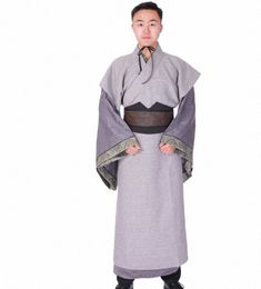 chinese traditial Male clothes novelty hanfu lg robe Three Kingdoms TV film men m5TV#