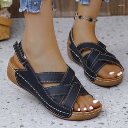 Sandals Women Shoes Summer Plus Size Lightweight Women's Durable Slip On Sexy Wedge Female Footwear