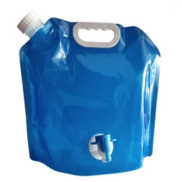 Storage Bags Home Outdoor Folding Portable Water Bag With Faucet Car Bucket Emergency Sports Riding Bottle