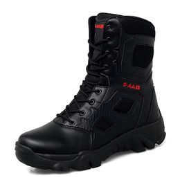 Men Shoes 2022 Winter Men Combat Tactical Boots Ankle Work Safety Shoes Special Force Army Boots Male Waterproof Motorcycle Shoe