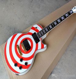 Red and white electric guitar body 2 EMG pickups gold hardware mahogany scales custom offers5064527