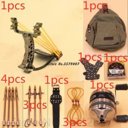 Tools Powerful Full Set Fishing Slingshot Outdoor Hunting Shooting Camping Catapult Fishing Compound Bow And Arrow Catching Fish