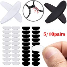 20Pcs Glasses Nose Pads Adhesive Silicone Nose Pads Anti-Slip White Black Thin Nosepads for Glasses Eyeglasses Sunglasses