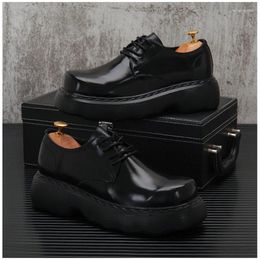 Casual Shoes Round Head Leather Men Loafers Formal Oxfords Zapatillas Hombre