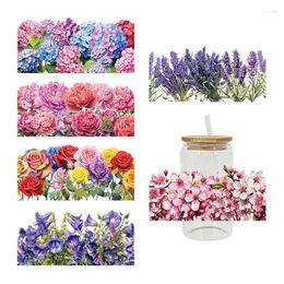 Window Stickers Beautiful Flowers UV Transfer Sticker For Wraps Cup DIY Waterproof Custom Decals High Temperature Resistance D7751