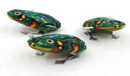 Kids Classic Tin Wind Up Clockwork Toys Jumping Frog Vintage Toy For Boys Educational YH7117286205