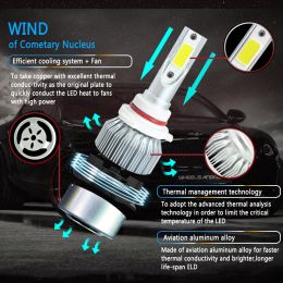 2PCS H7 LED 8000LM/PAIR Mini Car Headlight Bulbs H1 881 H4 H8 H9 H11 Headlamps 9005 HB3 9006 HB4 Auto LED Lamps 4300K 8000K