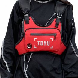 chest Rig Bag For Men Hip-Hop Streetwear Vest Chest Bags Outdoor Small Phe Pouch Reflective Strip Disco Strap Chest Pack G161 54km#