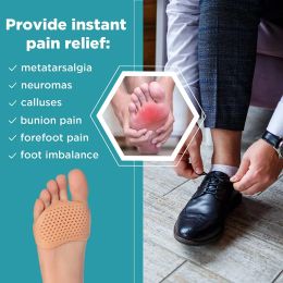 Silicone Metatarsal Pads Toe Separator Pain Relief Foot Pads Foot Massage Insoles Forefoot Socks Foot Care Tool