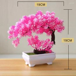 Decorative Flowers Attractive Bonsai Small Tree Pot Low Maintenance Artificial Plants Fake Plant Ornaments Living Room Centrepiece