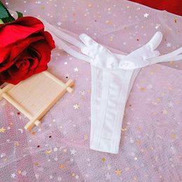 Womens Anime Cosplay Panties Cute G-string Thongs Bikini Lingerie Angel black white Devil Wings Roleplay Underwear Accessories