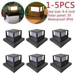 Starnearby Solar Column Light LED Outdoor Lighting Fence Gate Pillar Lamp IP54 Waterproof Column Head Light Garden Decorations