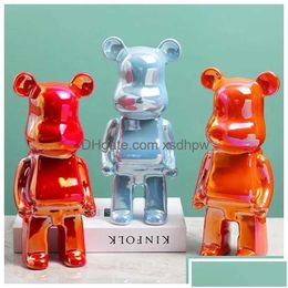 Novelty Games Novelty Games Nodic Home Decor Bearbricklys 28Cm 400% Statue Violence Bear Scpture Figure Ornaments Decorative Figurines Dhyyo