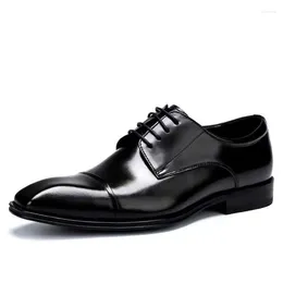 Dress Shoes Spring Autumn Men Oxford Leather Pearlite Layer EUR Size 38-48