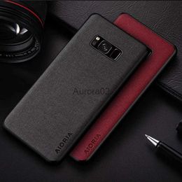 Cell Phone Cases Case for Samsung Galaxy S8 S9 Plus coque new simple design solid color textile Leather shockproof protective Cover funda yq240330