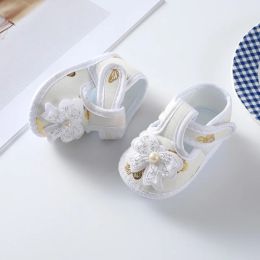 Newborn Baby Girl Shoes Autumn Spring Cute Floral Bow First Walkers Soft Sole Crib Toddler Shoe Infant Girls Shoes