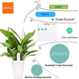 HHCC Flower Monitor Flora Garden Care Plant Grass Soil Water Fertility Smart Tester Sensor Flower Gardening Detector For Xiaomi