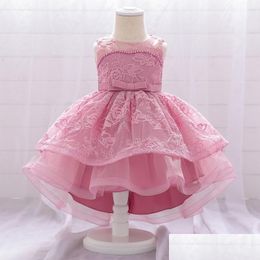 Girls Dresses 0-24M Born Bead Baptism Clothes Christening Dress For Baby Girl Sequin Gift Birthday Princess Drop Delivery Kids Materni Dhgnt