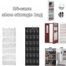 Storage Boxes Over-the-door Shoe Organiser Capacity Bag With 24 Transparent Pockets Hanging For Home Dorm Great Load