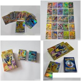 Other Toys Other Toys 100Pcs Pocket V Vmax Cards Display English Version Shining Playing Game Collection Booster Box Kids Toy Drop Del Dhsp0