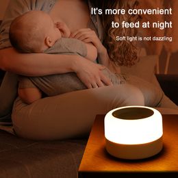 White Noise Machine with Night Light Desktop White Noise Machine Portable Touch Adjustable USB Rechargeable for Home Travel