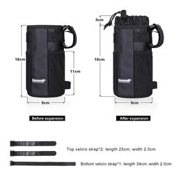 Rhinowalk Bicycle Bag Bike Bottle Holder Cycling Water Bottle Carrier Pouch MTB Bike Insulated Kettle Handlebar Bag Accessories