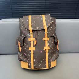 Men's and women's backpack designer design vintage pattern backpack classic schoolbag,water ripple backpack