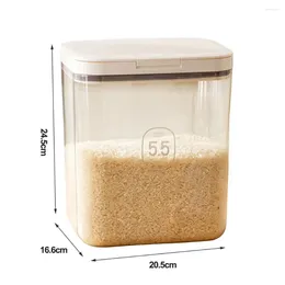 Storage Bottles Flour Dispenser Multi-functional Rice Container Set With Good Sealing Measuring Cup For Kitchen Pantry Organization