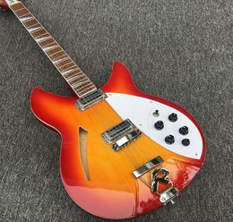 Highquality 12string electric guitar with two pickups halfempty basswood body bright orange paint6169908