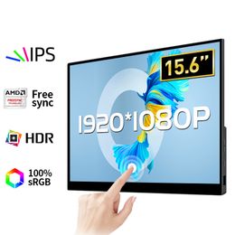 14/15.6 inch 1080p FHD Portable Monitor Touch Screen Dual Speakers HDR IPS 100%sRGB Gaming Display for Laptop Xbox PS4/5 Switch