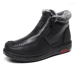 Boots Winter Women High Quality Keep Warm Mid-Calf Snow Zipper Comfortable Ladies Chaussures Femme