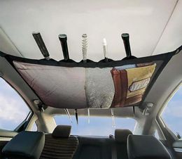 Car Organizer Portable SUV Ceiling Storage Pocket Roof Cargo Net Bag Fishing Rod Holder Vehicle Trunk Pouch Sundries5912207