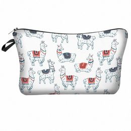 large Capacity Makeup Bags Fi Creative Carto Animals Printed Cosmetic Bag Toiletry Pouch Makeup Pouch For Travel 65YO#