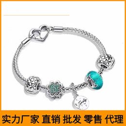 Fantawild S925 Selling Sterling Sier Lucky Clover Bracelet Set Story Chain Female Creative Niche