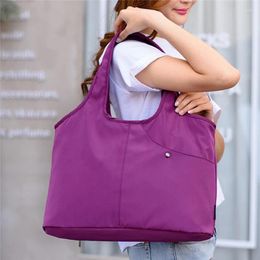 Bag Waterproof Glossy Nylon Women Shoulder Tote Handbags Female Travel Bags Big Capacity Mommy Mom Pack TopHandle Bolsas