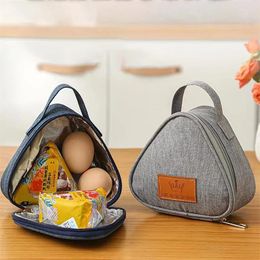 Storage Bags Mini Triangular Insulation Bag Aluminium Foil Thermal Cooler Lunch Tote Student Rice Ball Box Bento Carry