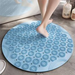Bath Mats 55x55cm PVC Round Mat Home Shower Room Drain Sucker Floor Bathroom Massage Foot Pad