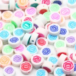 20/50/100pcs Mixed Simling Sun Flower Beads Polymer Clay Beads Spacer Beads For Jewellery Making Diy Bracelet Handmade Accessories