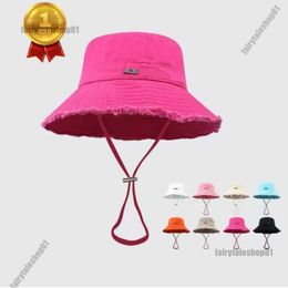 Wide Brim Hats Bucket Hats Designer Mens Womens Bucket Hat Cap Wide Brim Hats Sun Prevent Bonnet Colours with Adjustable Chin Strap for Sun Protection