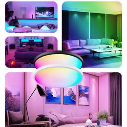 New 24W RGB Ceiling Light Dimmable Tuya Wifi Smart LED Lighting RGB CW WW Remote Control Ceiling Lamps Round Led Ceiling Lights