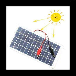 Spoons 5W 12V Polysilicon Solar Panel Outdoor Portable Waterproof Charging With Clips Can Charge 9-12V Battery