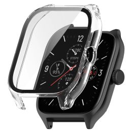 PC+9H Glass Case For Amazfit GTS 4 Smart Watch Protector Bumper Shell For Xiaomi Huami Amazfit GTS 4 Mini/GTS4 Protective Cover