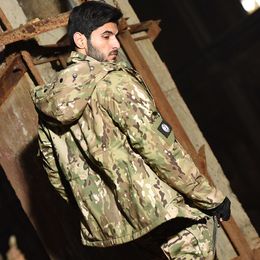 Hunting Suits Jackets for Men Clothing Tactical Pants Pad Safari Hooded Coats Military Jacket Thermal Windbreaker Combat Uniform