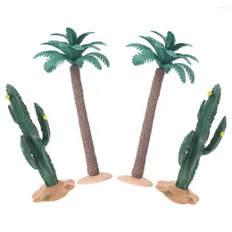 Decorative Flowers Simulated Trees Miniature Model Decor Artificial Ornaments Sand Table Fake Scenery Pvc Train Micro Models