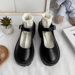 Women Shoes Lolita Style Mary Jane Shoes Heels Women Japanese JK Uniform Platform Shoes Girls College Student High Heel Vintage